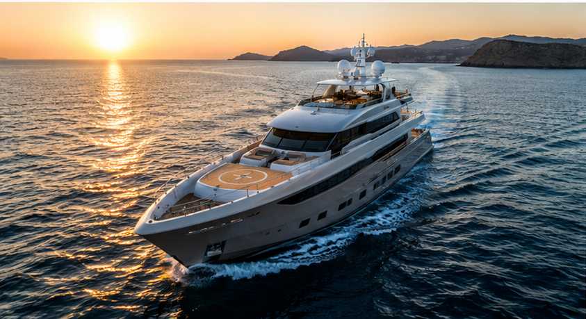 Luxury motor yacht managed with Prima